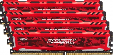 DDR4 32GB 2666-16 Ballistix Sport LT czerwony (red)K4 Crucial